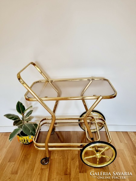 Vintage gold-colored party wagon