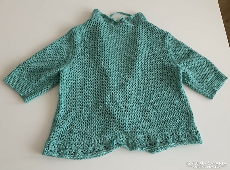 Knitted mint green mango bolero top cardigan vest size s m l
