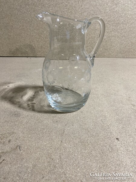 Polished glass pourer, decanter, size 23 x 16 cm. 3002