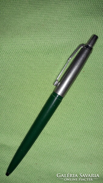 1960s End of years 1st generation pax stationery manufacturer metal - plastic, silver - green ballpoint pen as shown in the pictures