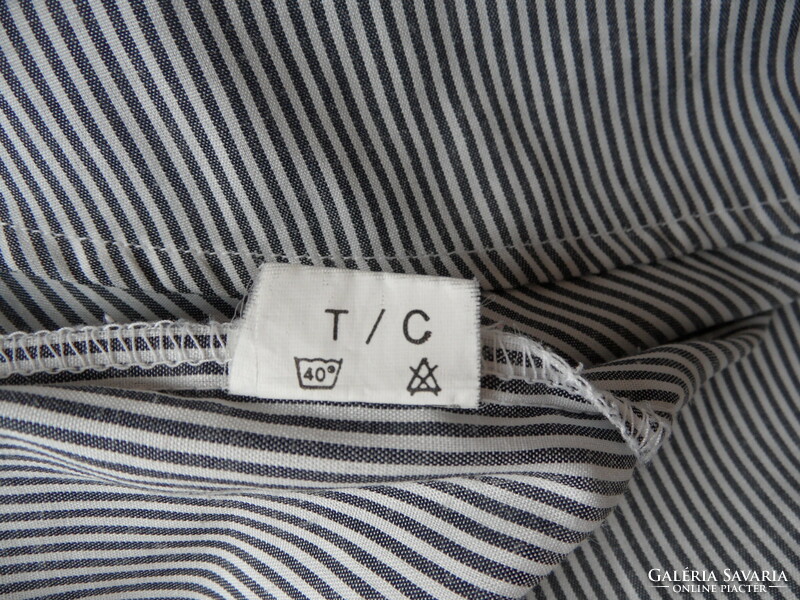 Armando black and white striped men's shirt ( size 42 )