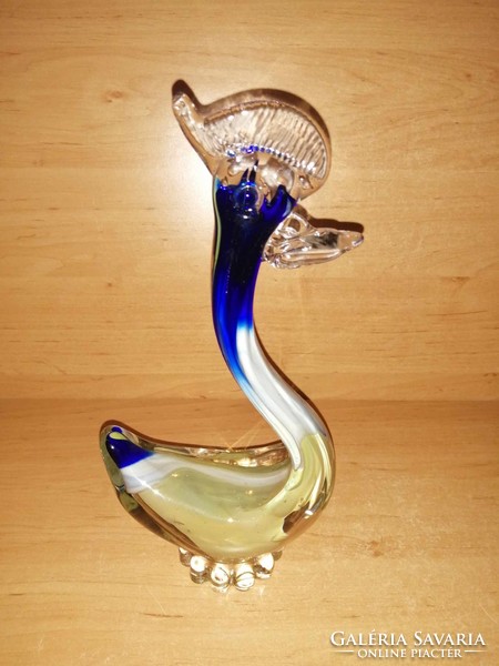 Muranoi üveg hattyú figura - 26 cm (3p)