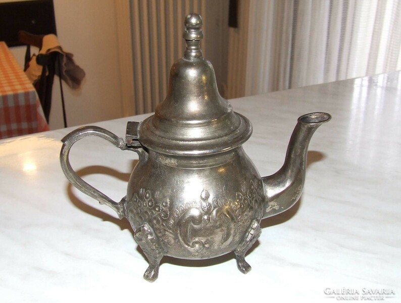 Silver-plated oriental small jug with pouring mark