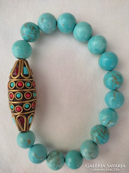 Turquoise necklace and bracelet