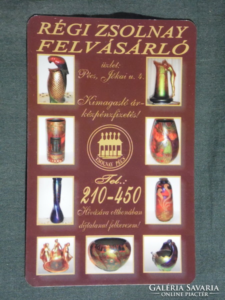 Card calendar, old Zsolnay porcelain buyer, Pécs, 2004, (6)