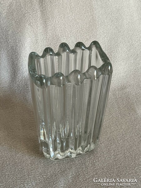 František VÍZNER üveg váza Sklo Union Rudolfova üveggyár (U0023)