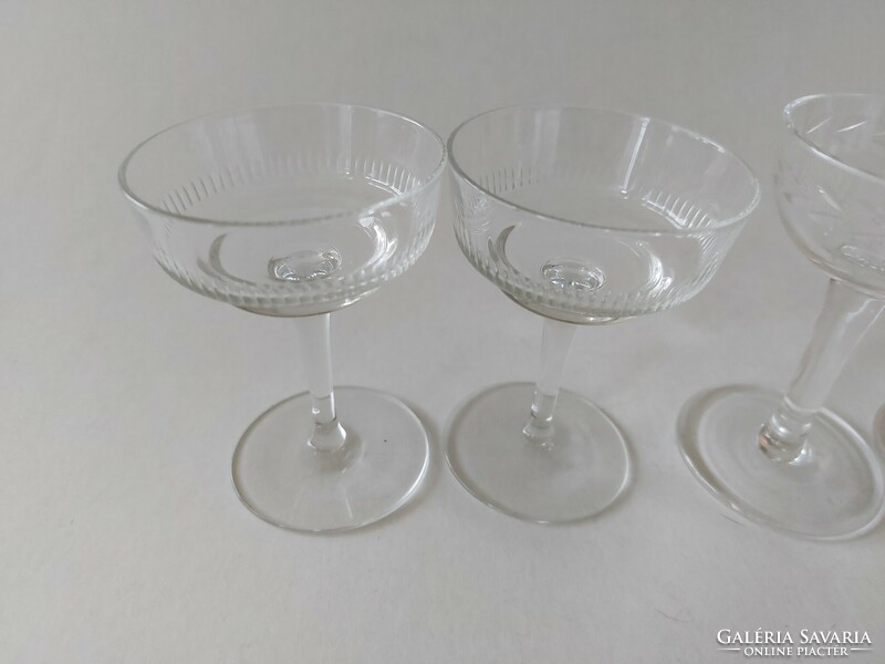 Old liquor glass stemmed glasses 6 pcs