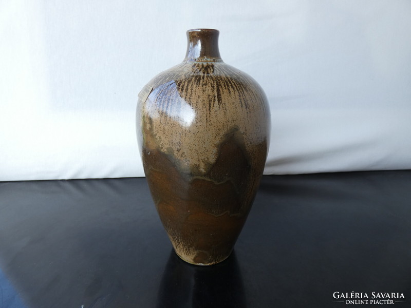 Franz theiner ceramic ceramic vase 1970. - From handmade austria marked tk.
