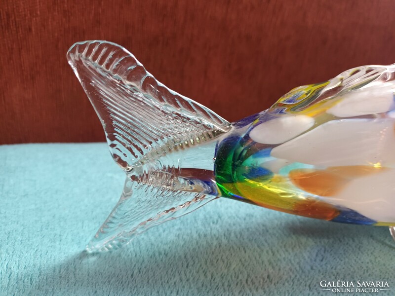 Beautiful colorful Murano glass fish nostalgia piece blown glass
