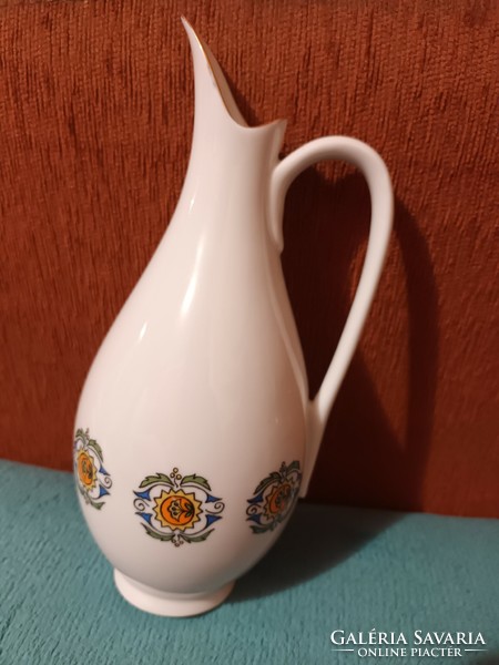 Régi Hollóházi porcelán kiöntő / váza hibátlan állapotban