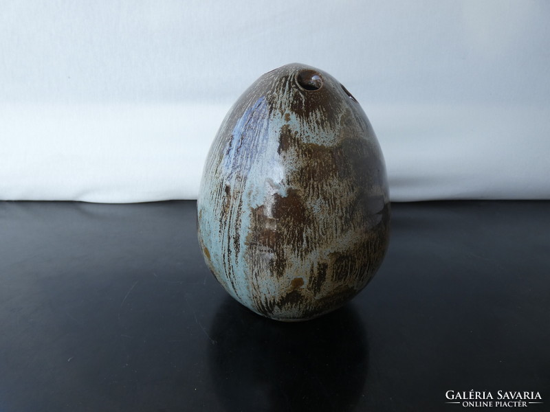 Franz theiner keramik ceramic studio ikebana egg 1970. - From handmade austria marked tk.