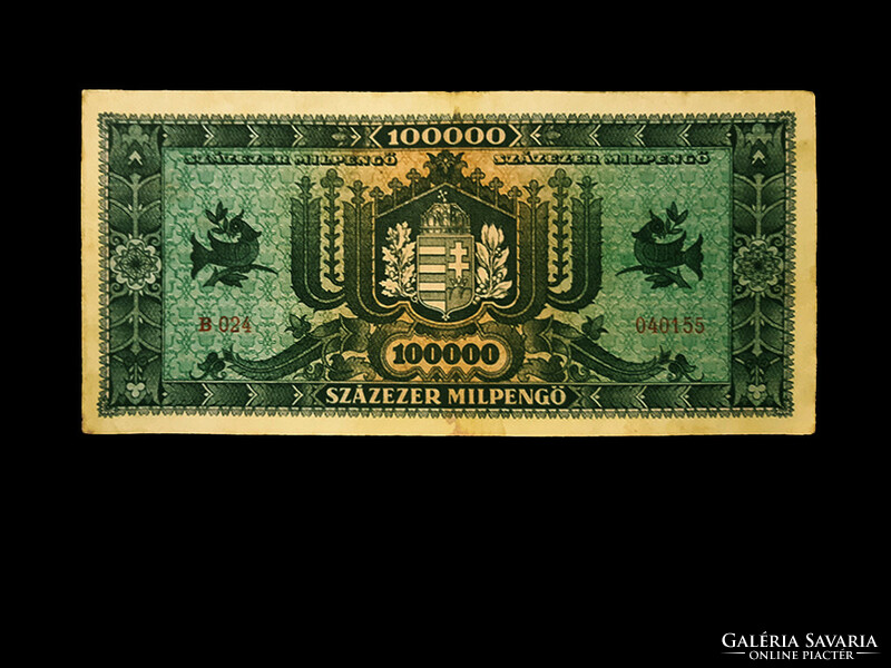 One hundred thousand milpengő 1946. April 22. - 15th member of inflationary series!