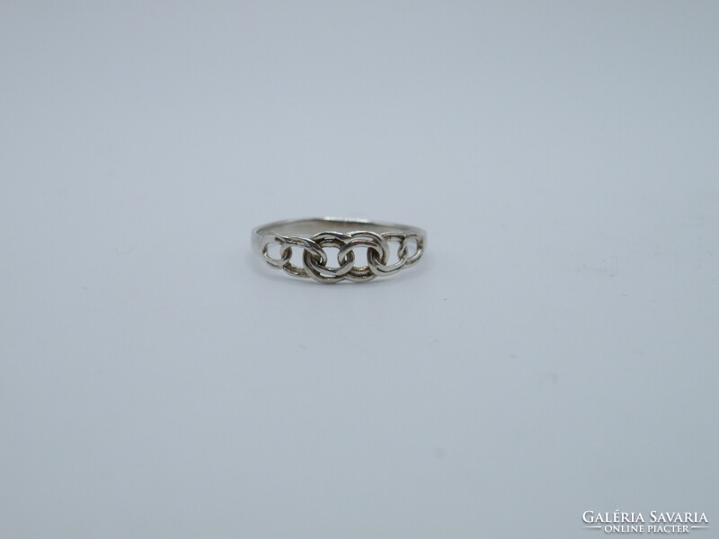 Uk0179 twisted pattern silver 925 ring size 59 1/2