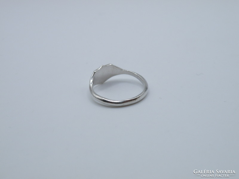 Uk0192 shield silver 925 ring size 51 1/2