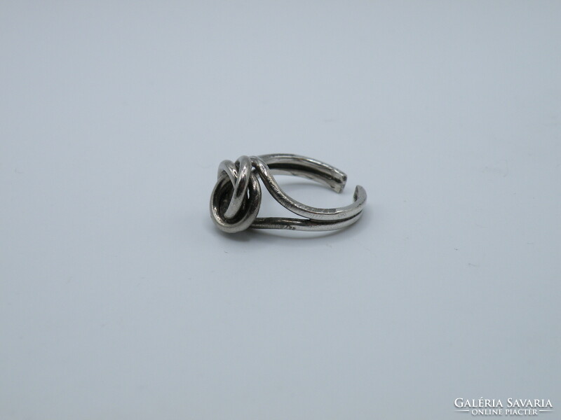 Uk0177 twisted pattern antique silver 925 ring size 54