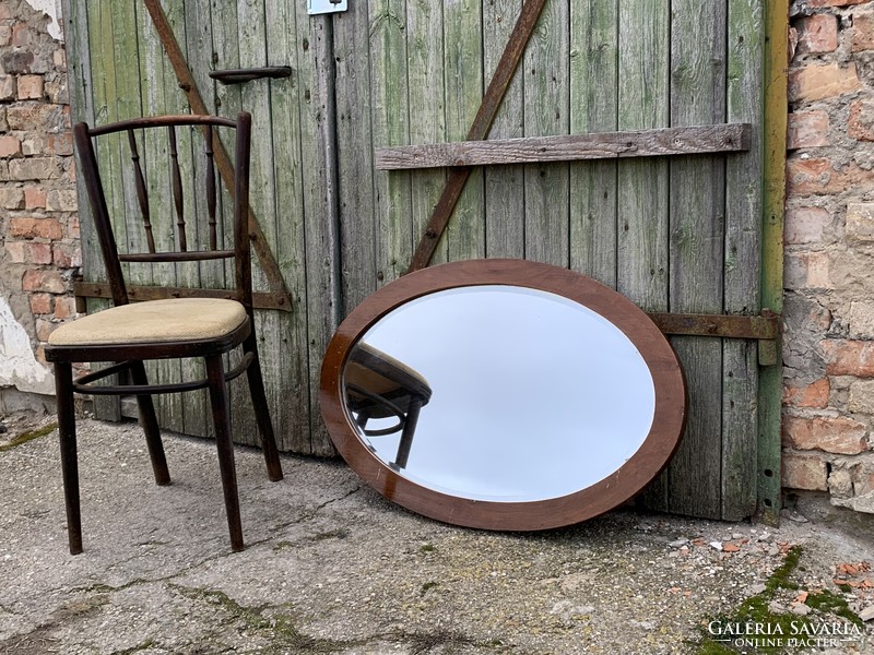 Old wall mirror dressing table mirror 1930s, beautiful, with original glass, 57cm x 88cm frame