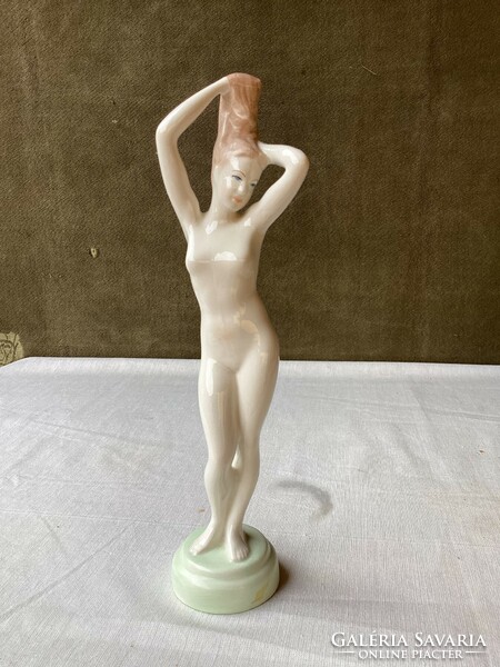 Hand-painted Aquincum porcelain nude 26 cm.