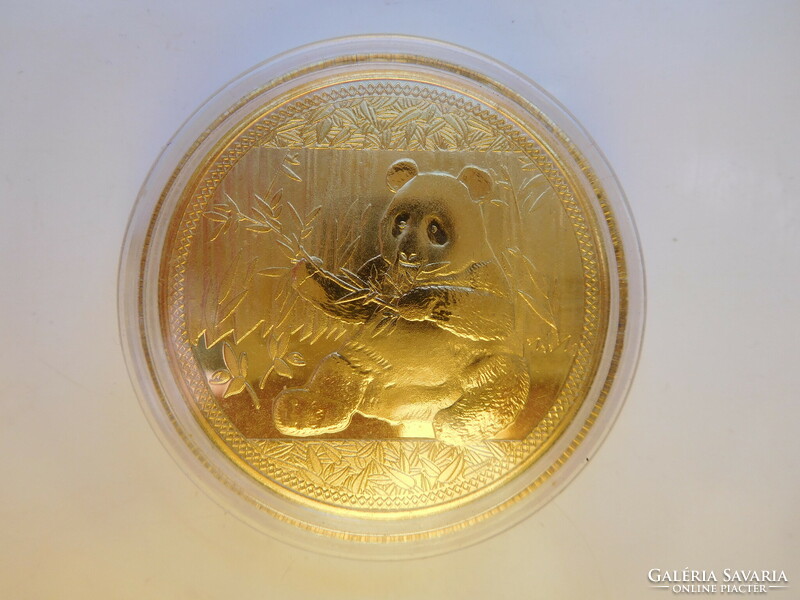 China panda gilded commemorative coin pp
