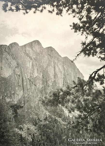 Dolomites, 1937 (photo) old photo in original frame - Alps, Italy, mountain landscape