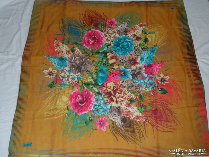Cashmere ipek large floral women's scarf and shawl