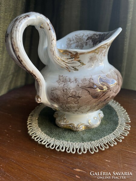 Bryonia amberg antique faience milk jug rare