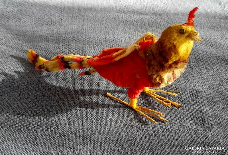 Vintage chenille mini gold pheasant