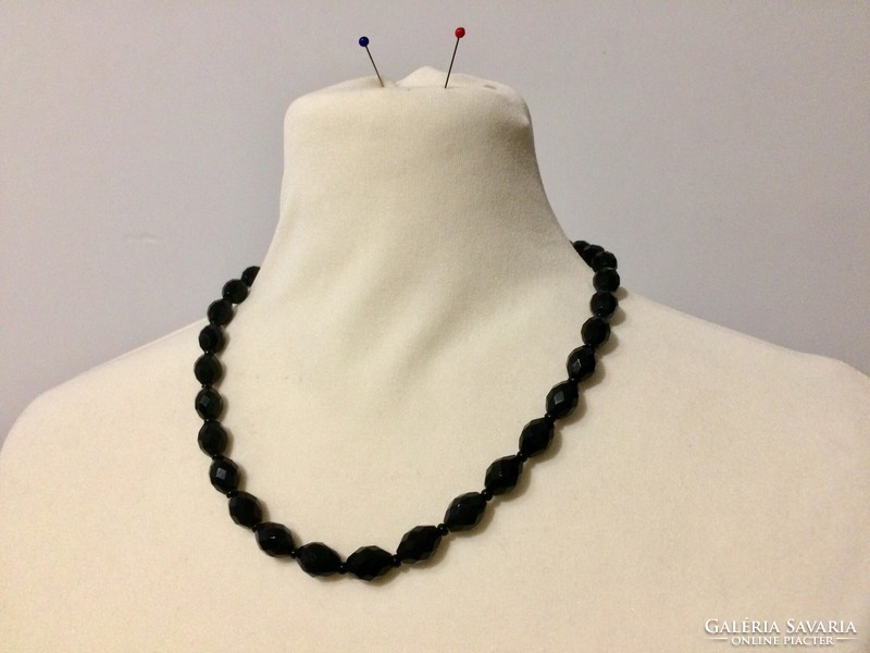 Old faceted glass necklace-necklaces