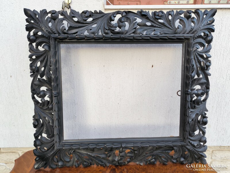 Carved Florentine mirror frame, painting frame. Video! Biedermeier, Baroque style