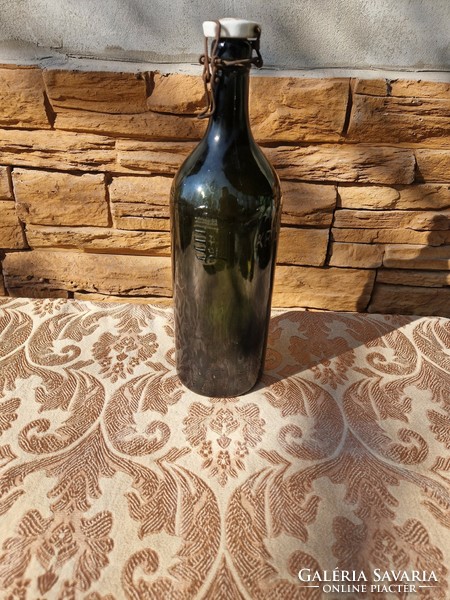 Régi csattos üveg palack - KRISTÁLY - Szent Lukács Fürdő