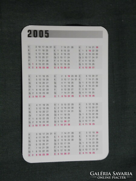 Card calendar, smaller size, University of Pécs, 2005, (6)