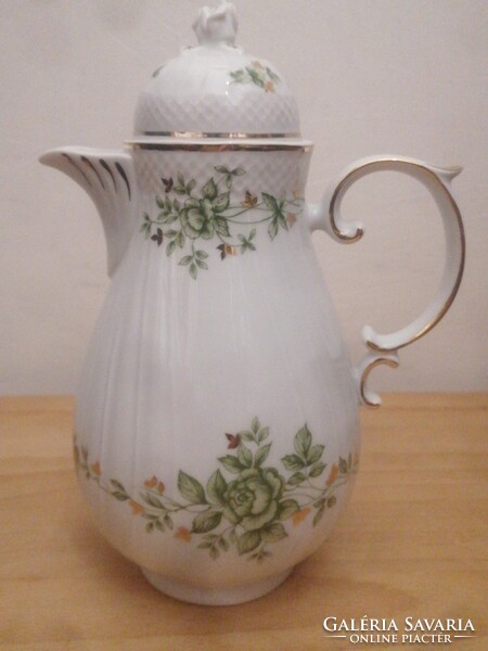 Erika pattern Hólloháza porcelain coffee pot