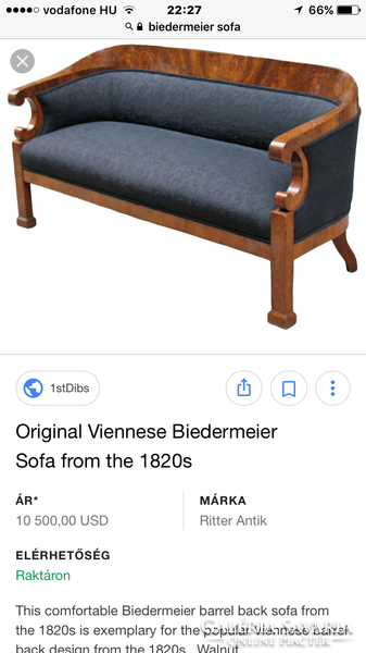 Renovated Biedermeier sofa.