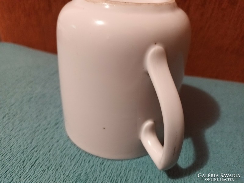 Old marked retro czechoslovakia white mug with handle