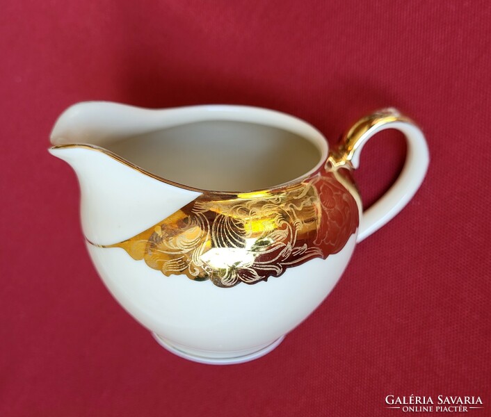 Creidlitz Bavaria német porcelán tej tejszín kiöntő arany mintával