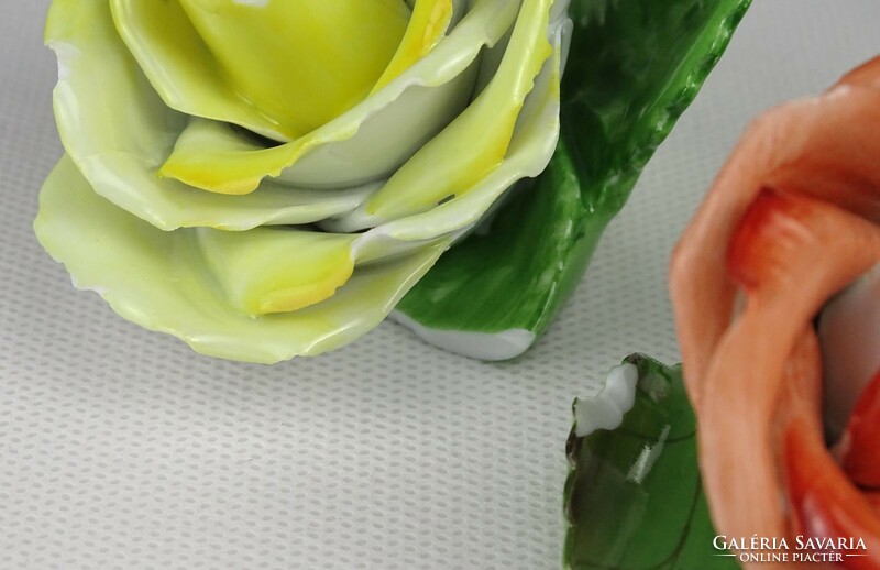 1Q461 Régi sérült Herendi porcelán rózsa 4 darab
