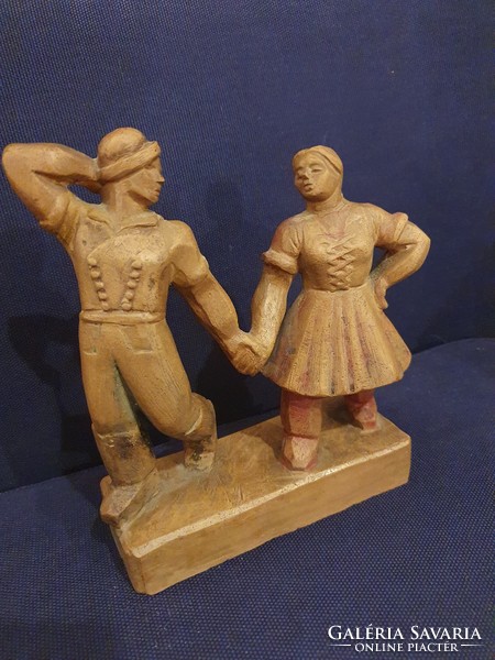 Kőműves kerámia - táncoló pár - kisplasztika