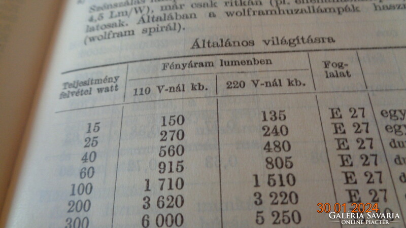 Technical tables, ohmacht-sárközi 1963.