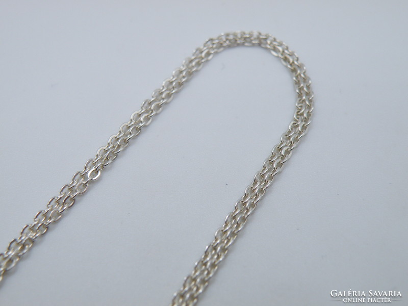 UK0222 Gyönyörű csíkos kristályos ezüst medál és nyaklánc 925