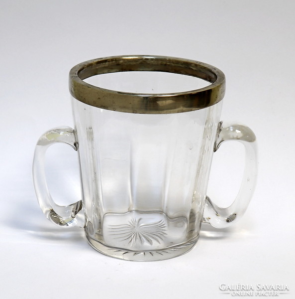 Art deco glass, ice box or bottle cooler