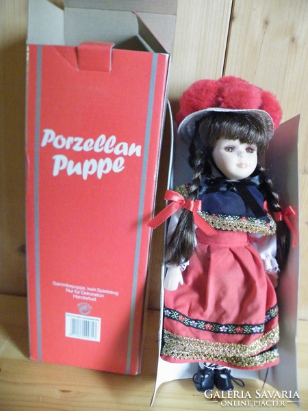 Porcelain doll (German) in box 34cm