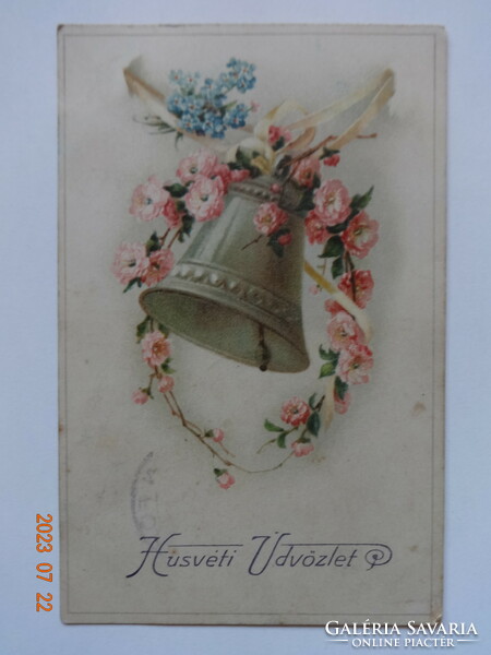 Old antique graphic Easter greeting card (1922)