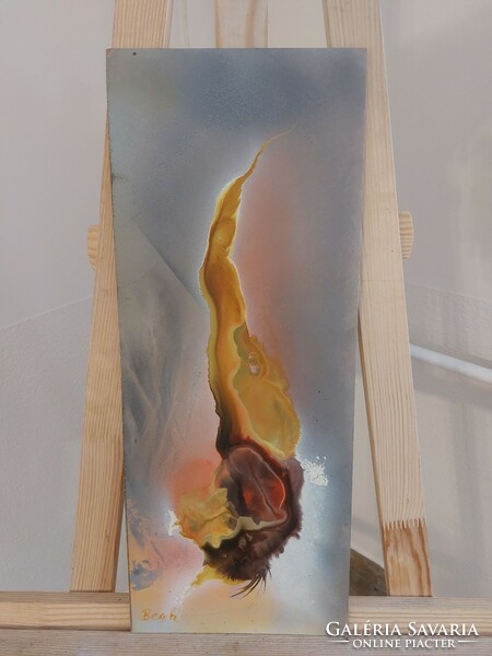 (K) Rihárd Bényi's abstract painting of desire, 20x50 cm