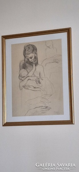 Picasso-Anya gyermekével.