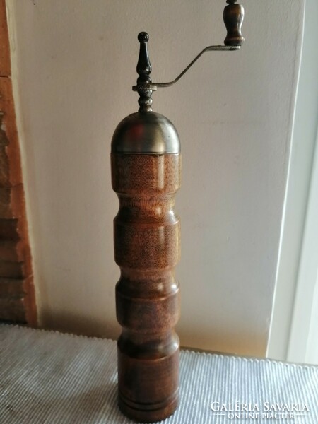 Vintage wooden pepper grinder 30cm