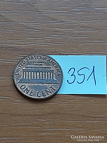 Usa 1 cent 1969 / d, abraham lincoln, copper-zinc 351