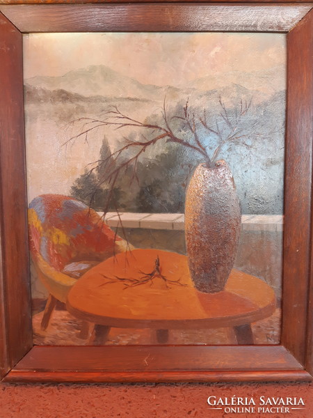 Retro Dunakanyart ábrázoló festmény ismeretlen festőtől