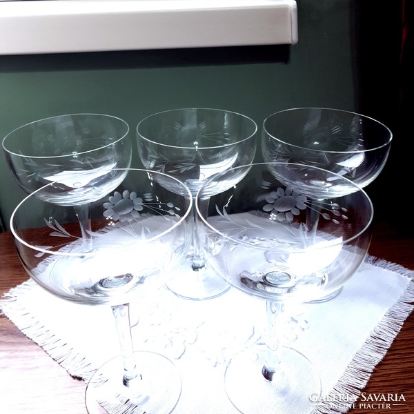 Champagne glass set - 60s