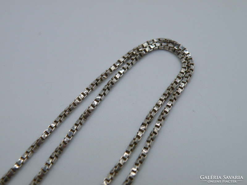 Uk0215 Venetian cube pattern silver necklace 925