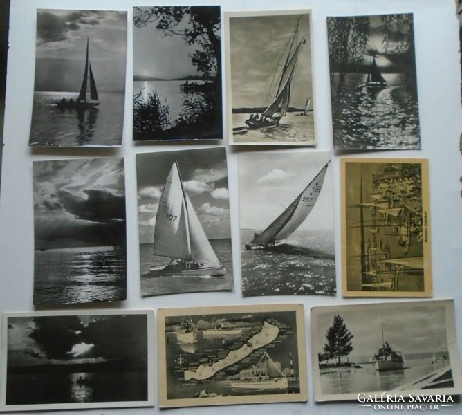 D200946 - 11 postcards - balaton 1950-60's