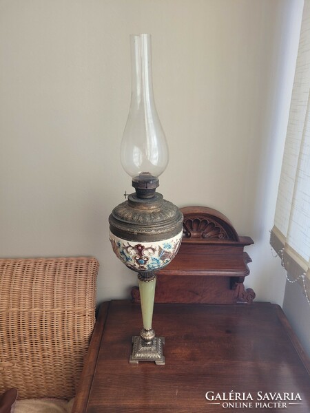Antique French kerosene lamp
